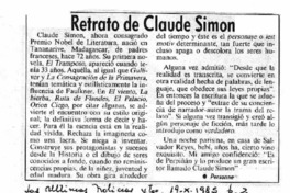 Retrato de Claude Simon