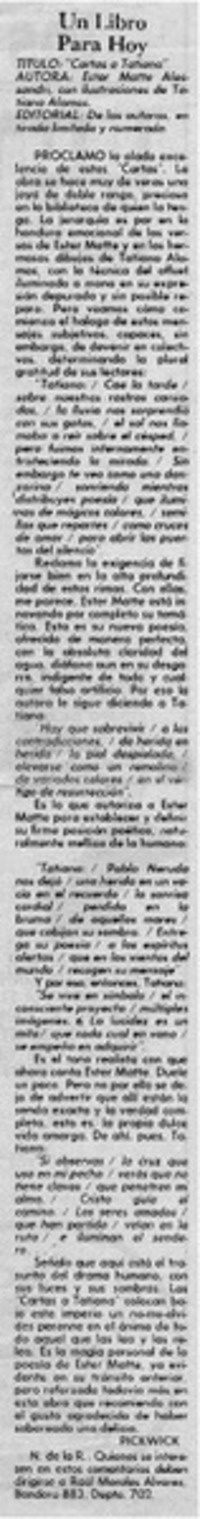 Cartas a Tatiana"