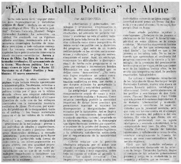 "En la batalla política" de Alone