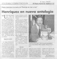 Henríquez en nueva antología