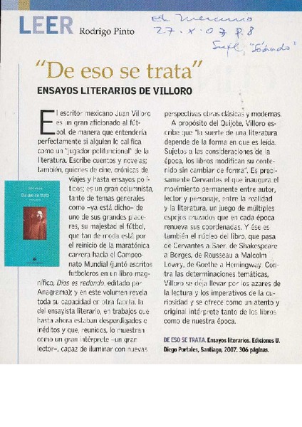 De eso se trata