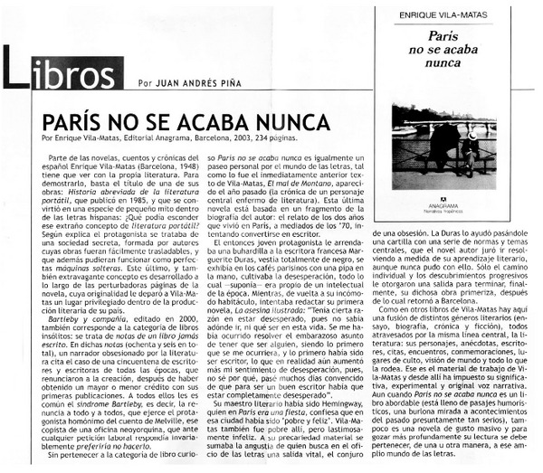 París no se acaba nunca