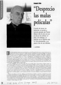 "Desprecio las malas películas"  [artículo] Joel Poblete