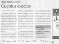 Cuentos exactos  [artículo] Hernán Poblete Varas