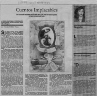 Cuentos implacables  [artículo] Hernán Poblete Varas.