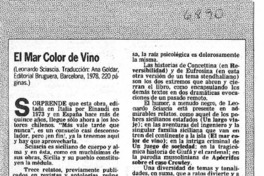 El mar color de vino