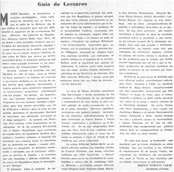 Guía de lectores
