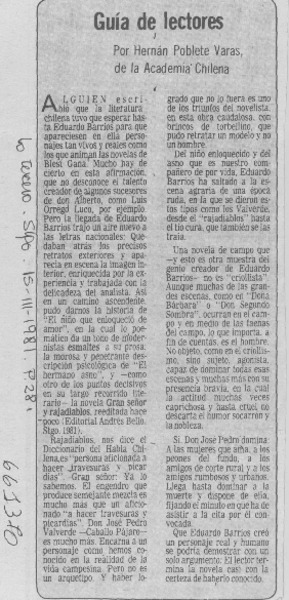 Guía de lectores