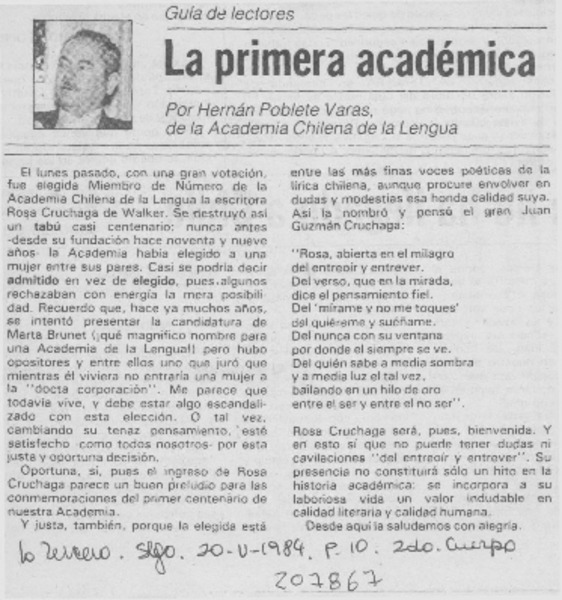 La primera académica