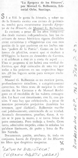 "La epopeya de los Húsares"