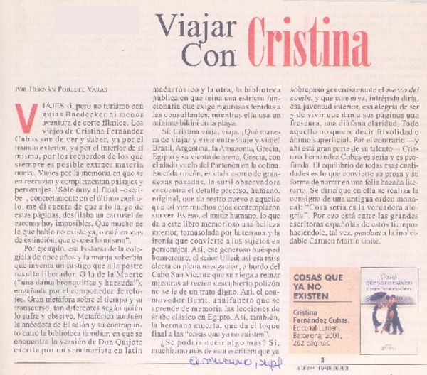 Viajar con Cristina