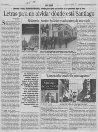 Letras para no olvidar dónde está Santiago