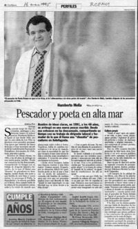 Pescador y poeta en alta mar  [artículo] Ximena Poo.