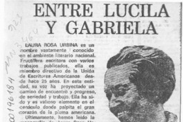 Entre Lucila y Gabriela  [artículo] Amparo Pozo.