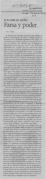 Farsa y poder  [artículo] José Promis