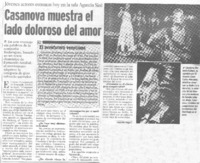 Casanova muestra el lado doloroso del amor