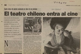 El teatro chileno entra al cine  [artículo] Leopoldo Pulgar I.