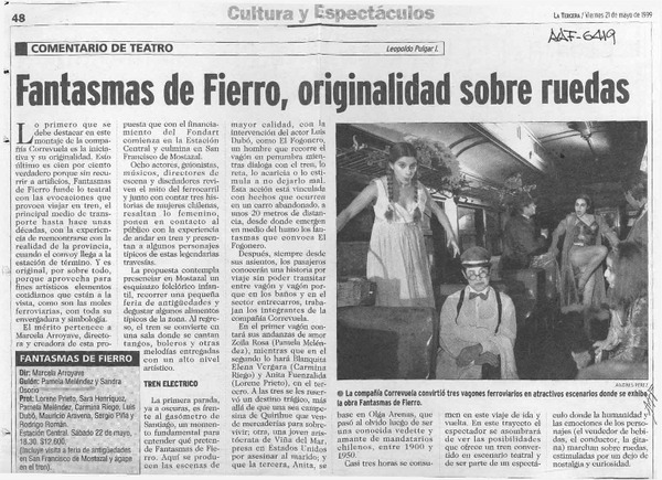 Fantasmas de fierro, originalidad sobre ruedas  [artículo] Leopoldo Pulgar I.