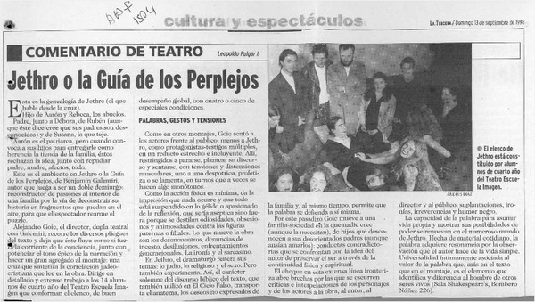 Jethro o la guía de los perplejos  [artículo] Leopoldo Pulgar I.