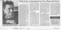 Oscar Castro se desnuda en Las tres plumas del cuervo  [artículo] Leopoldo Pulgar