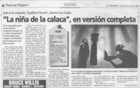 "La niña de la calaca", en versión completa  [artículo] Leopoldo Pulgar I.
