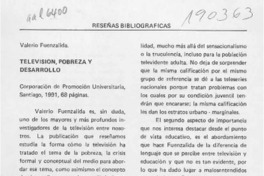 Televisión, pobreza y desarrollo  [artículo] Santiago Quer A.