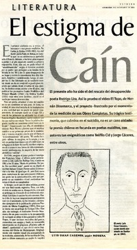 El estigma de Caín  [artículo] Iván Quezada E.