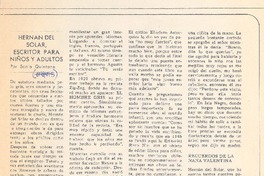 Hernán del Solar, escritor para niños y adultos