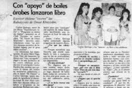 Con "apoyo" de bailes árabes lanzaron libro  [artículo].