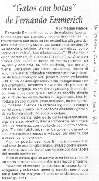 "Gatos con botas" de Fernando emmerich
