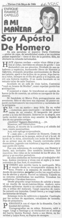 Soy apóstol de Homero