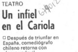 Un infiel en el Cariola