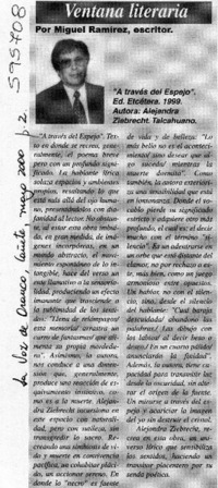"A través del espejo"  [artículo] Miguel Ramírez