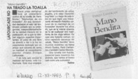 Lafourcade no ha tirado la toalla  [artículo] Ratina.