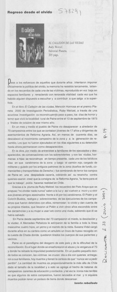 Regreso desde el olvido