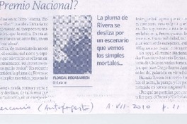 ¿Por qué no el Premio Nacional?