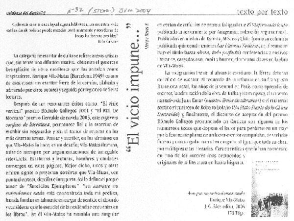 El vicio impune...