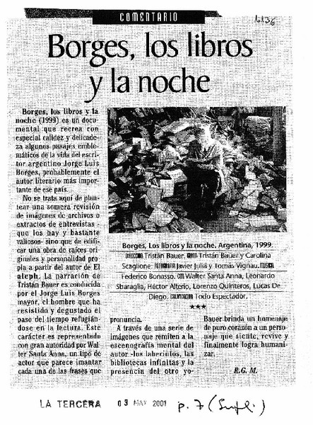 Borges, los libros y la noche