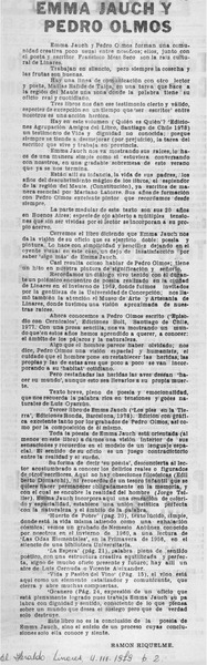 Emma Jauch y Pedro Olmos