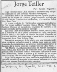 Jorge Teillier  [artículo] Ramón Riquelme.