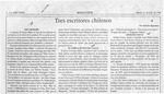 Tres escritores chilenos  [artículo] Ramón Riquelme.