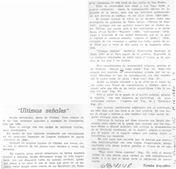 Ultimas señales"