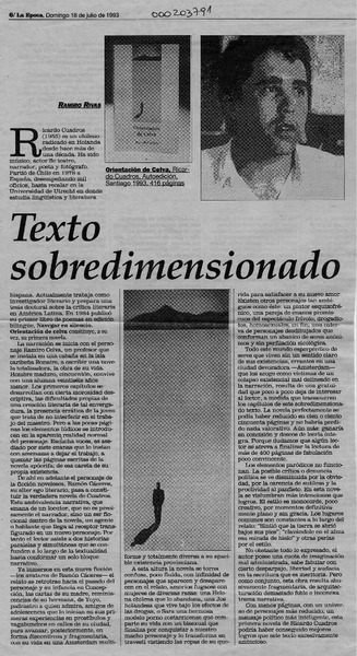 Texto sobredimensionado  [artículo] Ramiro Rivas.