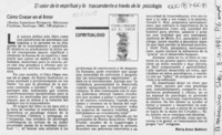 Cómo crecer en el amor  [artículo] María Ester Roblero.