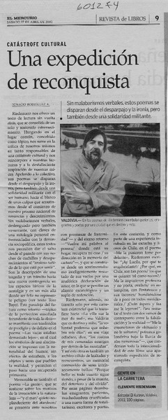 Una expedición de reconquista  [artículo] Ignacio Rodríguez A.,