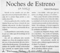 Noches de estreno  [artículo] Gabriel Rodríguez.