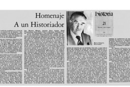 Homenaje a un historiador
