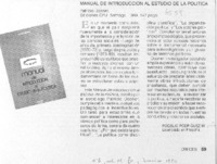 Manual de introducción al estudio de la política