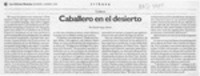 Caballero en el desierto  [artículo] Antonio Rojas Gómez.