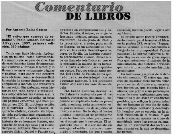 Comentario de libros